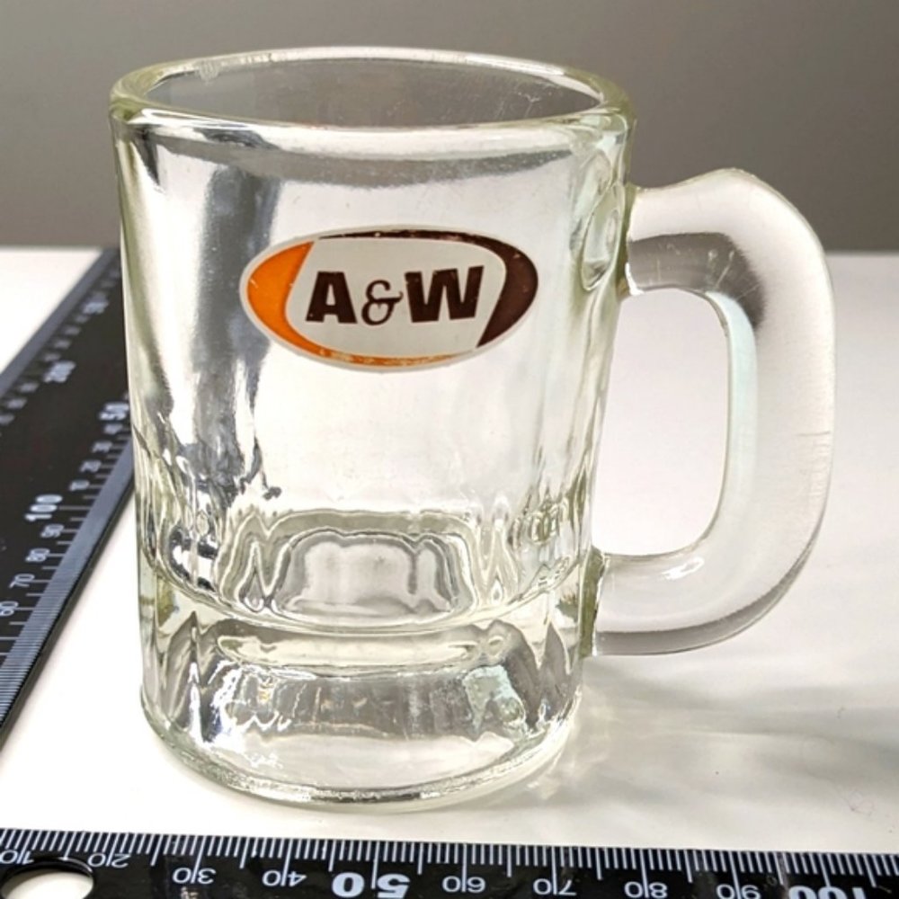 A&W Glass Mug Mini Sized Small Glass
